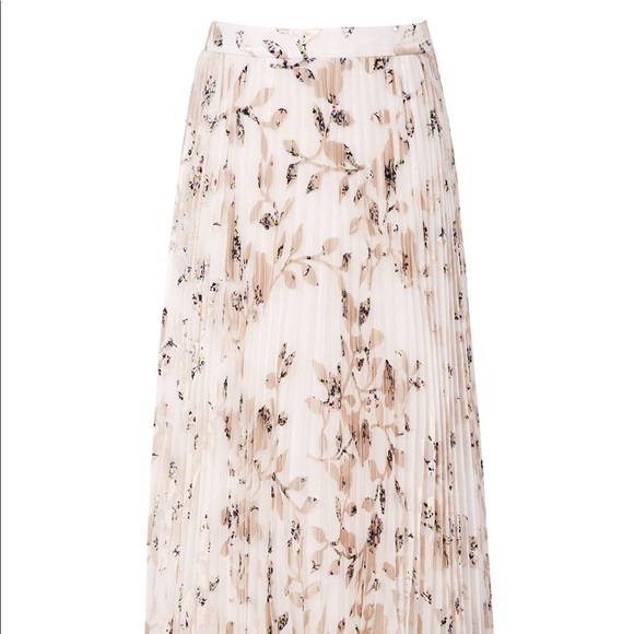 Reiss | Skirts | Authentic Reiss Floral Print Pleated Skirt | Poshmark